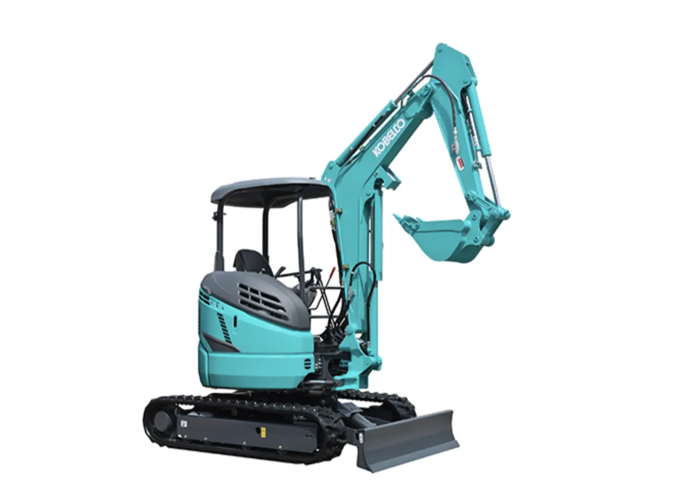 Kobelco SK28SR-7 von hinten mit Planierschild