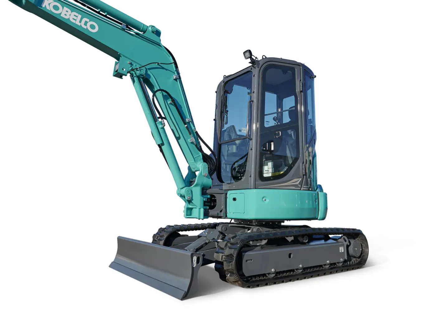 Kobelco SK39SR-7 mit Planierschild von schräg vorn