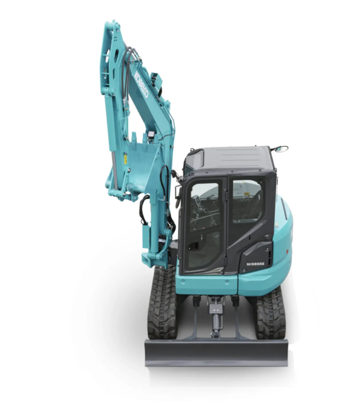 Kobelco SK58SRX von vorn mit Planierschild