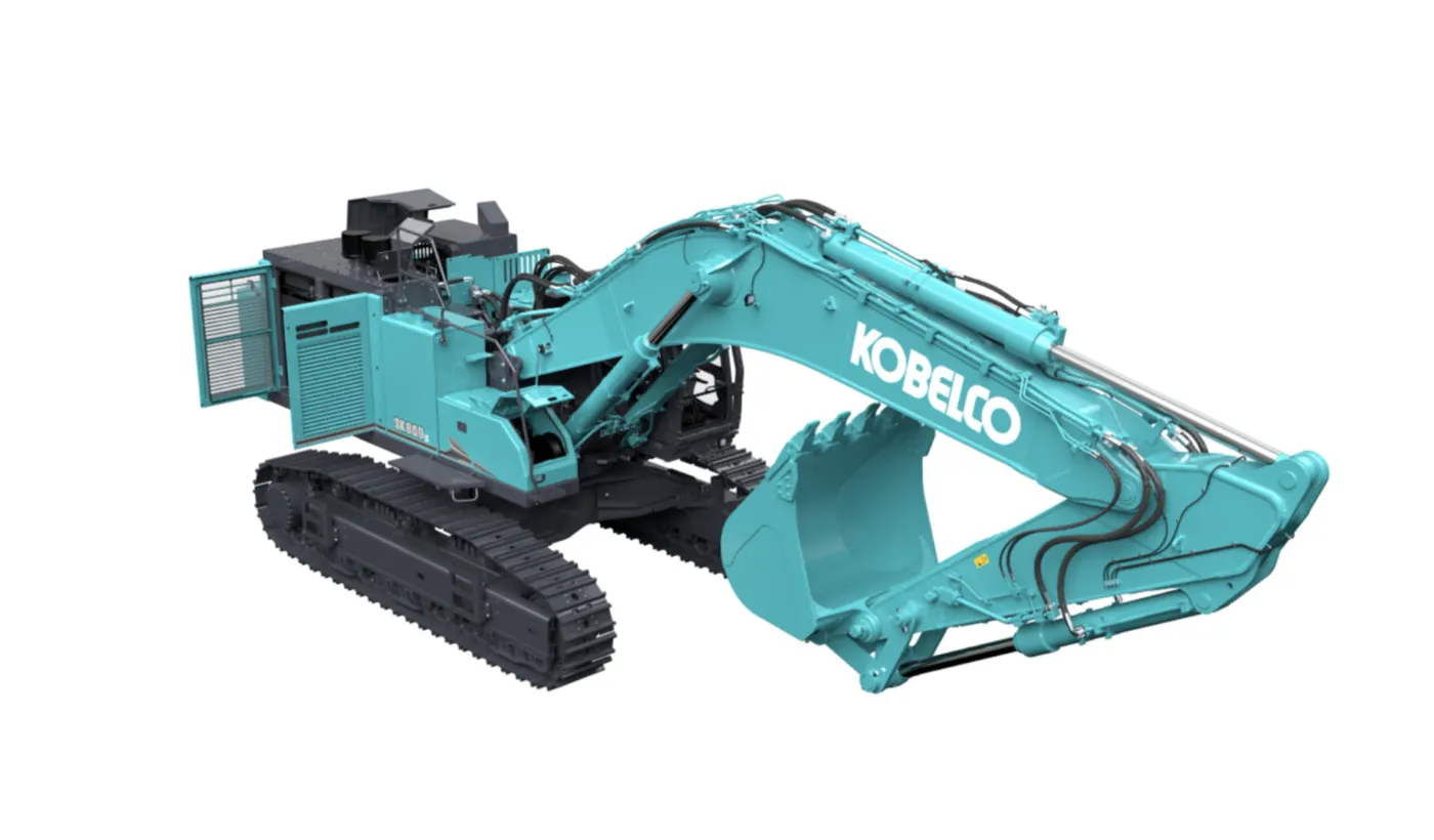 Kobelco SK850LC-11 mit geöffneten Wartungsklappen